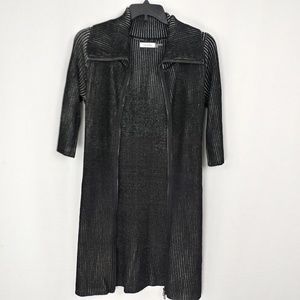 Calvin Klein Long Black Cardigan with 3/4 Sleeves